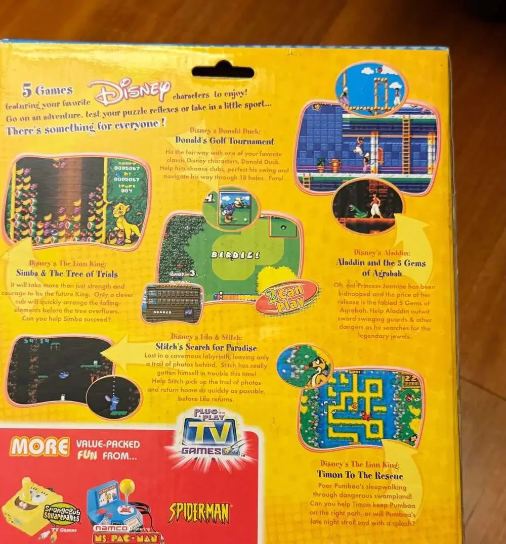 New Disney Plug & Play TV Games - 5 Magical Games for the Entire Family NWT